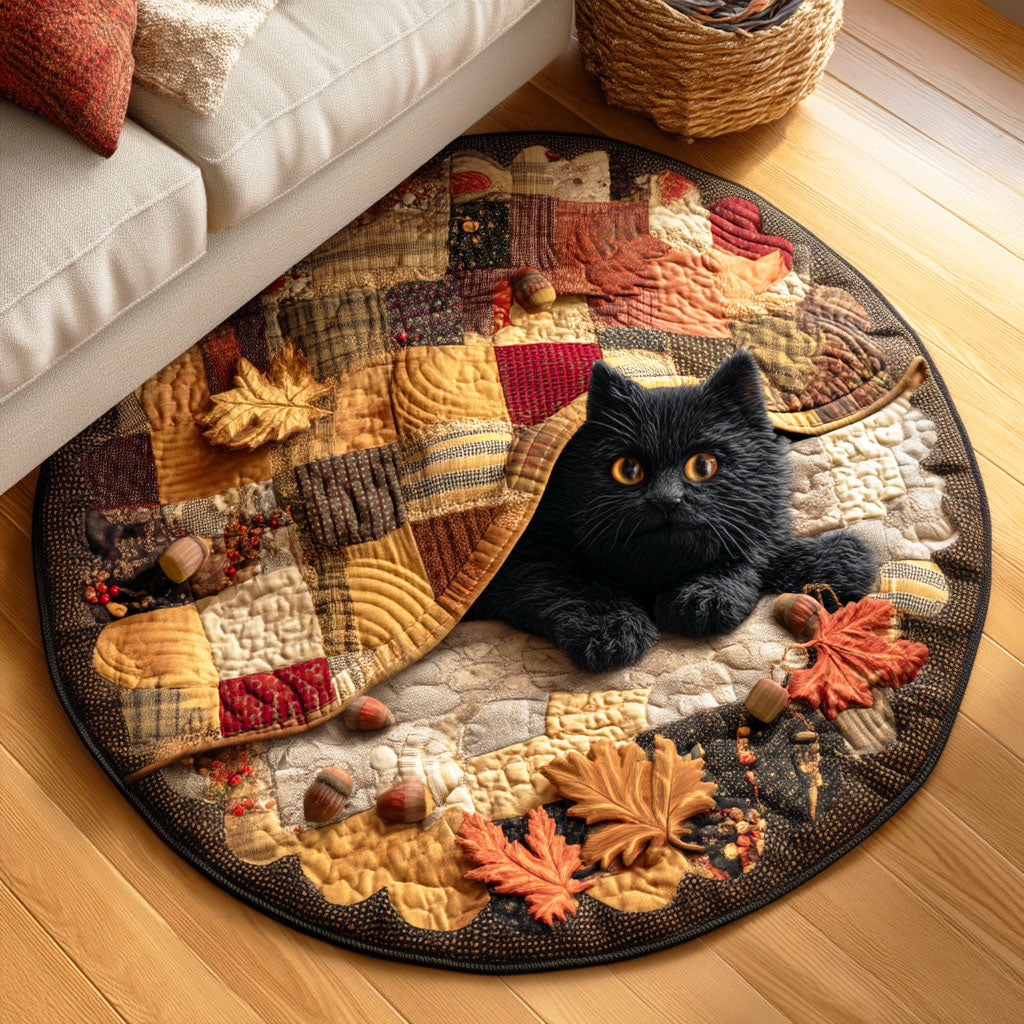 Autumn Gaze Quilted Round Mat NCU0TD917