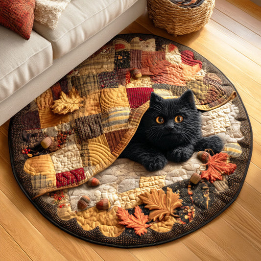 Autumn Gaze Quilted Round Mat NCU0TD917