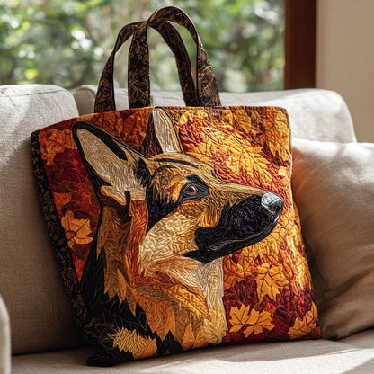 Autumn German Shepherd Quilted Tote Bag NCU0HH890