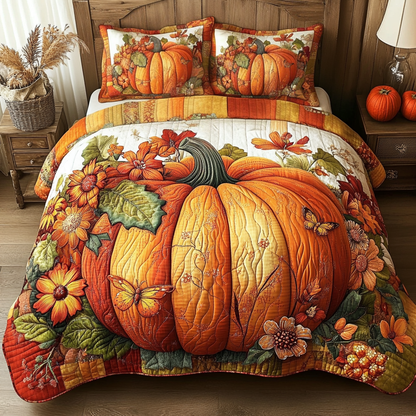 Autumn Glow 3-Piece Quilted Bedding Set NCU0VL2865