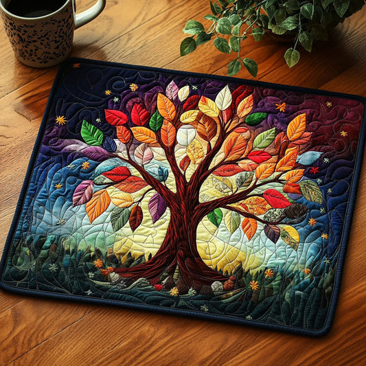 Autumn Glow Tree Quilted Placemat NCU0NT3033