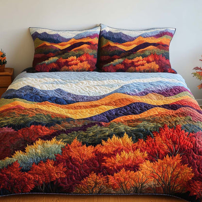 Autumn Glow Valley 3-Piece Quilted Bedding Set NCU0NT9345