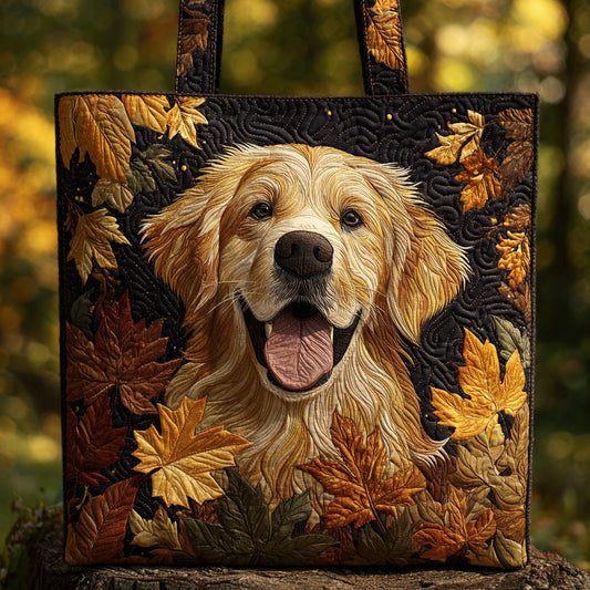 Autumn Golden Retriever Quilted Tote Bag NCU0HH159