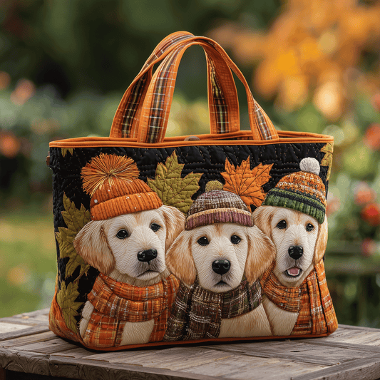 Autumn Goldens Quilted Tote Bag NCU0TH2805