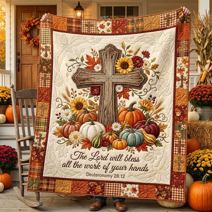 Autumn Grace Abounds Quilted Blanket NCU0PT11770
