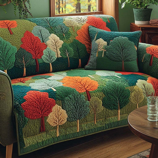 Autumn Grove Quilted Sofa Cover NCU0XD1094