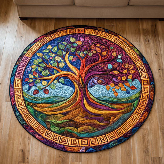 Autumn Harmony Quilted Round Mat NCU0NT9610
