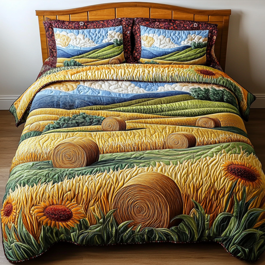Autumn Harvest 3-Piece Quilted Bedding Set NCU0DK6256