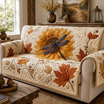 Autumn Harvest Flight Quilted Sofa Cover NCU0VL3809