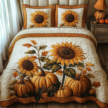 Autumn Harvest 3-Piece Quilted Bedding Set NCU0DV2042