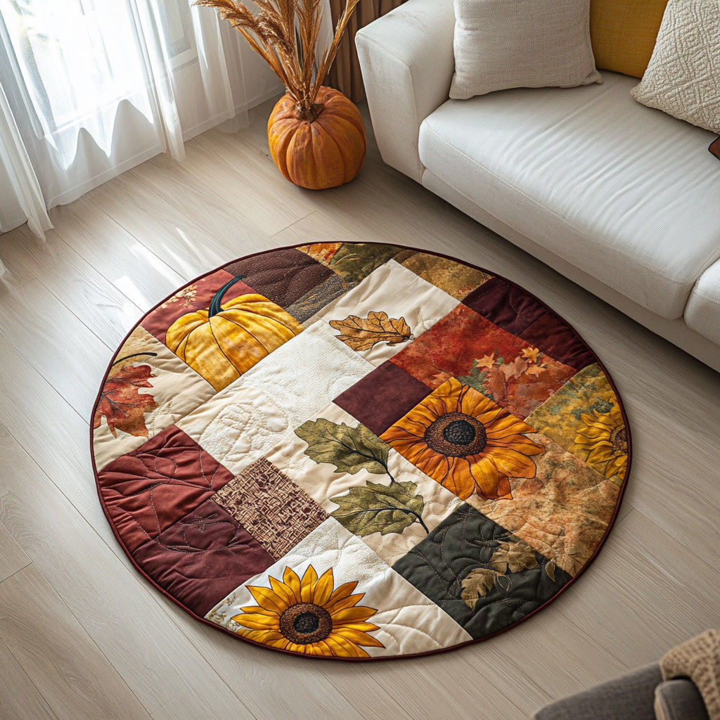Autumn Harvest Quilted Round Mat NCU0HH043