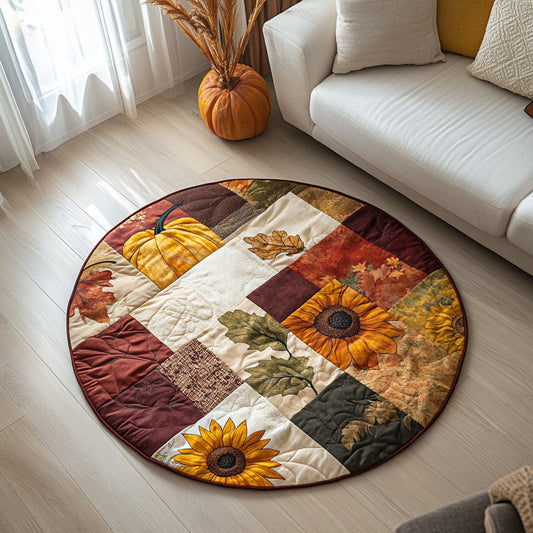 Autumn Harvest Quilted Round Mat NCU0HH043