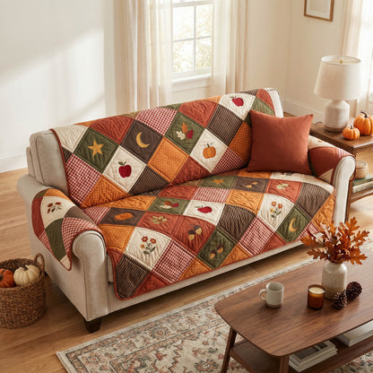 Autumn Harvest Quilted Sofa Cover NCU0TD2868