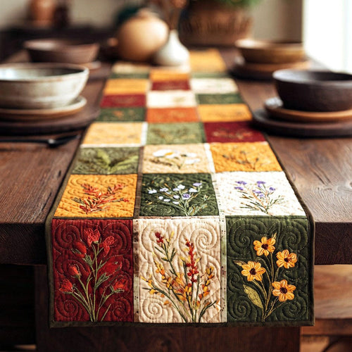 Autumn Harvest Quilted Table Runner NCU0TV1542