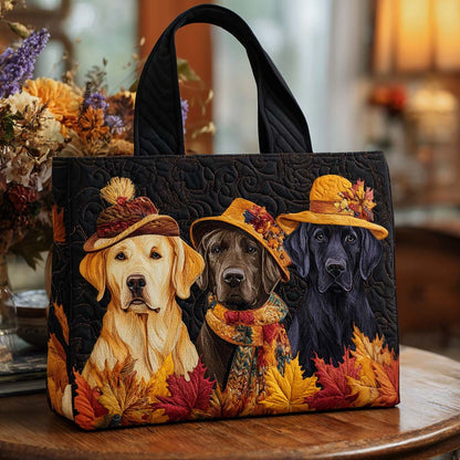 Autumn Hat Lab Quilted Tote Bag NCU0NT9083