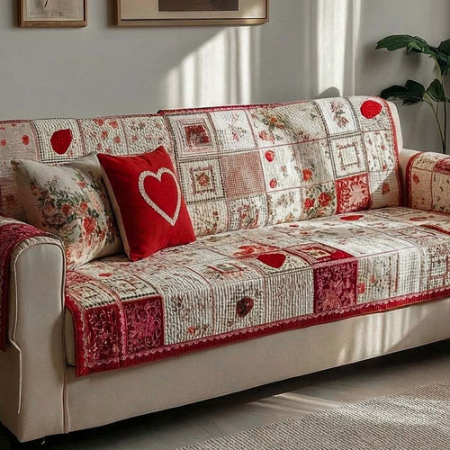 Autumn Heart Garden Quilted Sofa Cover NCU0XD2240
