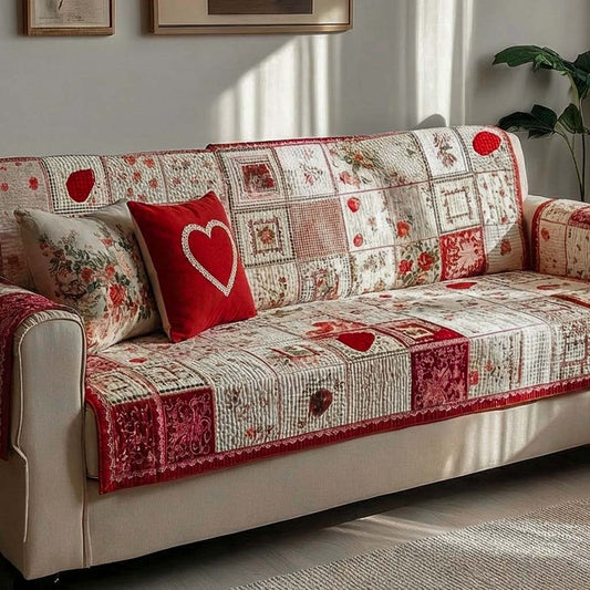 Autumn Heart Garden Quilted Sofa Cover NCU0XD2240