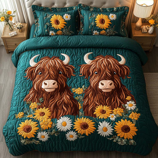 Autumn Highland Charm 3-Piece Quilted Bedding Set NCU0NT8286