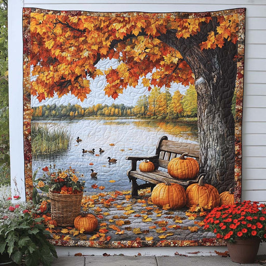 Autumn Hillside Glow Quilted Blanket NCU0NT8731