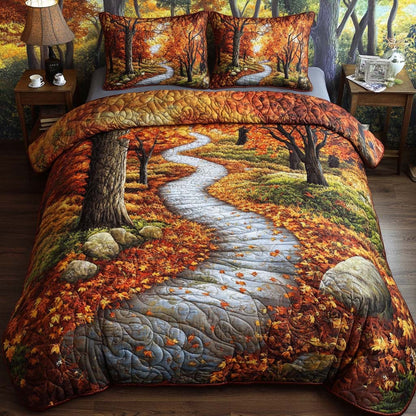 Autumn Hillside View 3-Piece Quilted Bedding Set NCU0NT9346