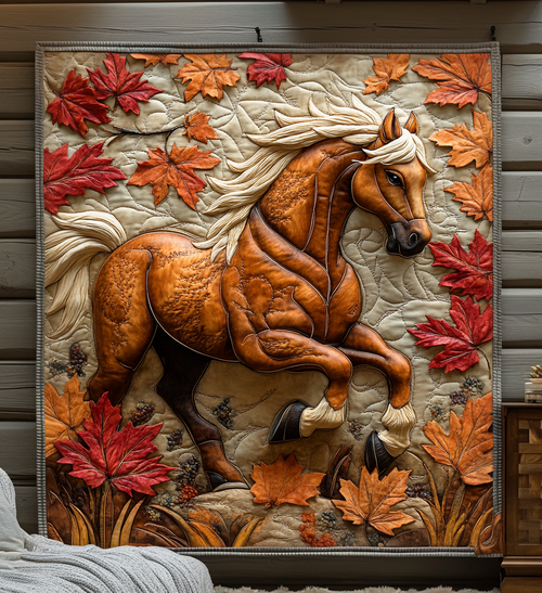 Autumn Horse Quilted Blanket NCU0DV1230