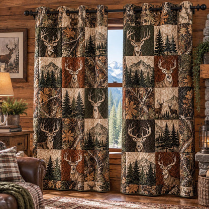 Autumn Hunting Lodge Quilted Curtains NCU0DV10403