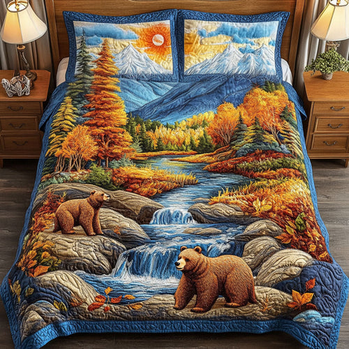 Autumn Journey 3-Piece Quilted Bedding Set NCU0NT5364