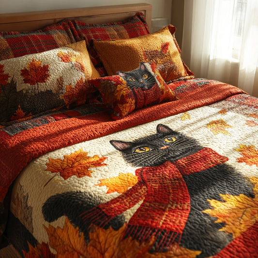 Autumn Leaf Medallion 3-Piece Quilted Bedding Set NCU0VL3661
