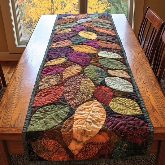 Autumn Leaves Quilted Table Runner NCU0DK8875