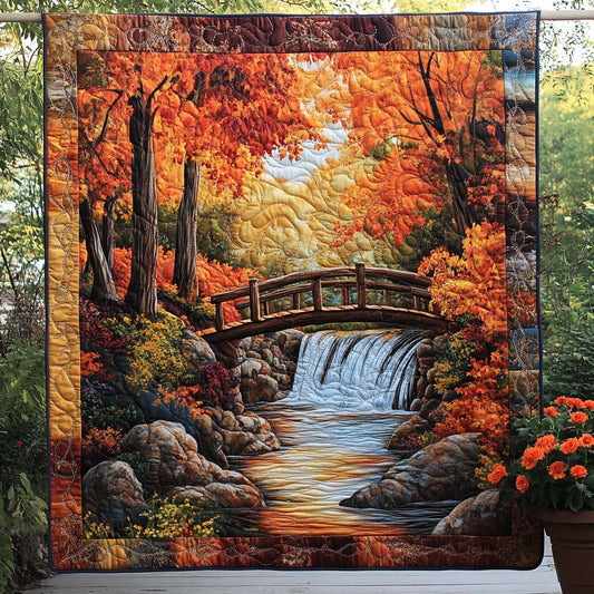 Autumn Maple Path Quilted Blanket NCU0NT8732