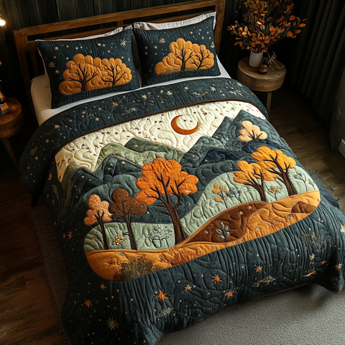 Autumn Night 3-Piece Quilted Bedding Set NCU0DK9393
