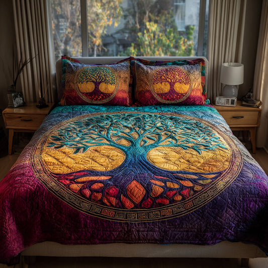 Autumn Orchard 3-Piece Quilted Bedding Set NCU0VL3079