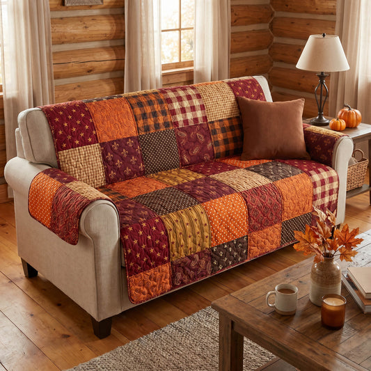 Autumn Patch Quilted Sofa Cover NCU0TD2875