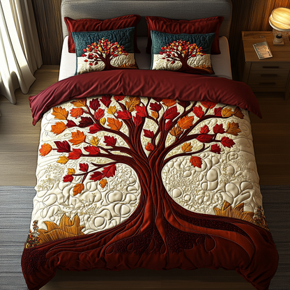 Autumn Path 3-Piece Quilted Bedding Set NCU0DK9406