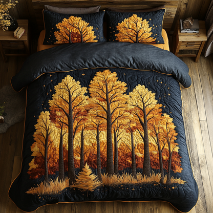 Autumn Path 3-Piece Quilted Bedding Set NCU0DK9451