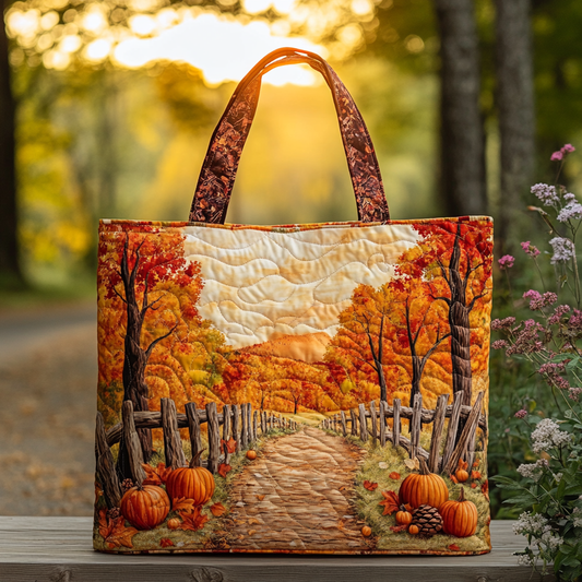Autumn Path Quilted Tote Bag NCU0DK9380