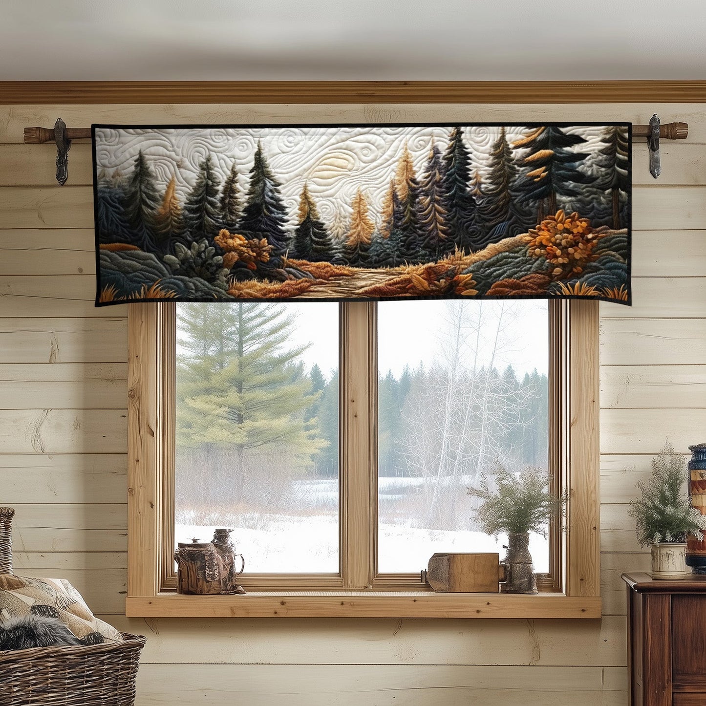 Autumn Pathway Glow Quilted Valance NCU0NT7166
