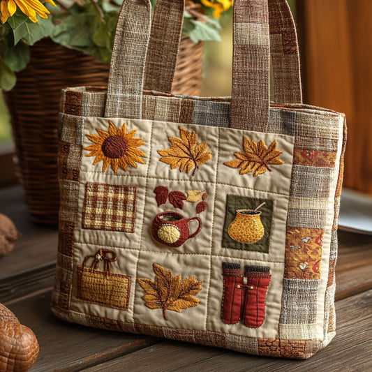 Autumn Pathways Quilted Tote Bag NCU0PT7897