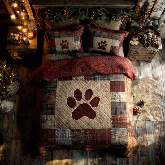 Autumn Paw 3-Piece Quilted Bedding Set NCU0HH1527