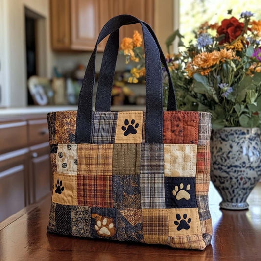 Autumn Paw Patch Quilted Tote Bag NCU0NT9275