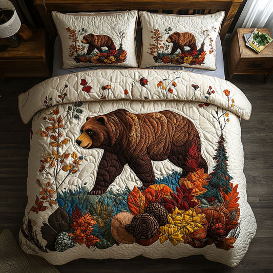 Autumn Paws 3-Piece Quilted Bedding Set NCU0PT8389