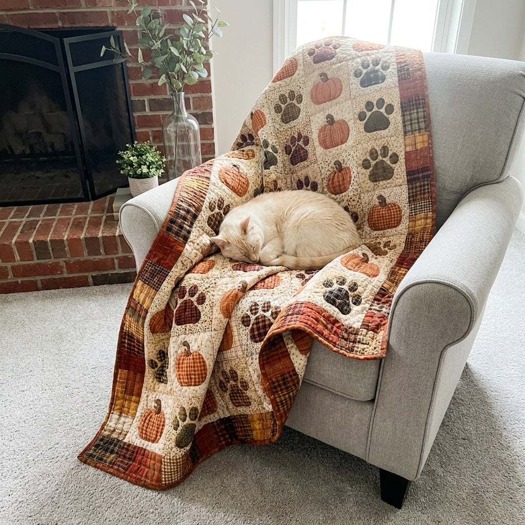 Autumn Paws Quilted Blanket NCU0TD3073