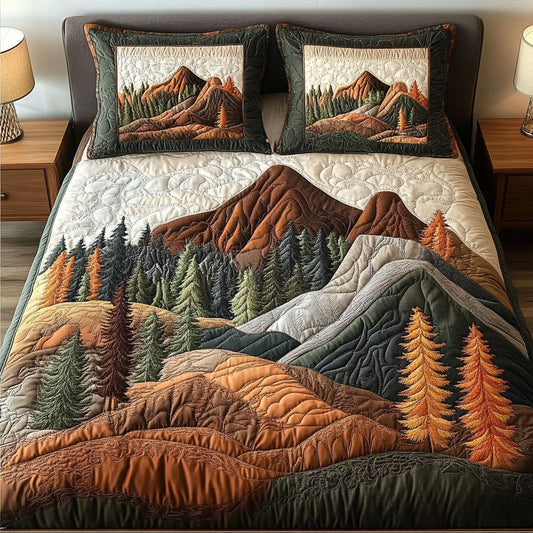 Autumn Peaks 3-Piece Quilted Bedding Set NCU0NT6444