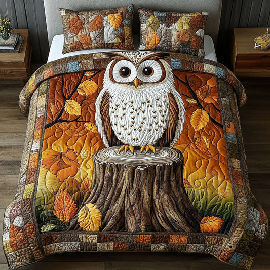 Autumn Perch 3-Piece Quilted Bedding Set NCU0NT4739