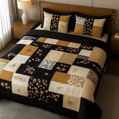 Autumn Petals 3-Piece Quilted Bedding Set NCU0DK9711