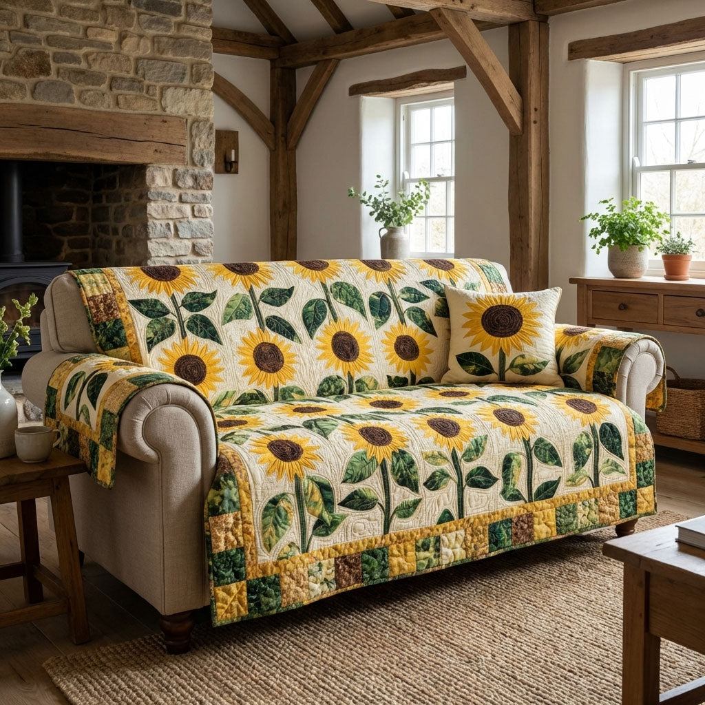 Autumn Petals Quilted Sofa Cover NCU0DK12231