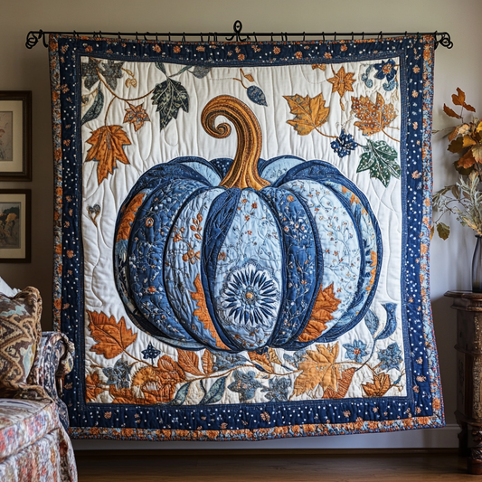 Autumn Pumpkin Quilted Blanket NCU0DK9167