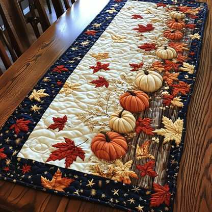 Autumn Pumpkin Quilted Table Runner NCU0DK9118