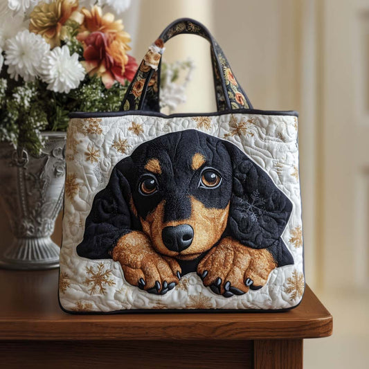 Autumn Pup Quilted Tote Bag NCU0NT9751