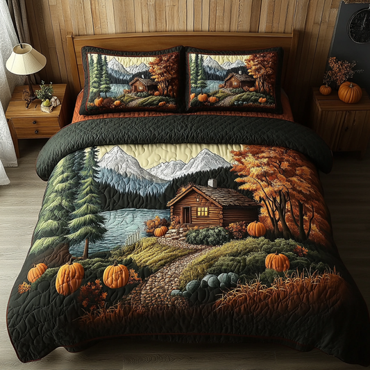 Autumn Retreat 3-Piece Quilted Bedding Set NCU0VL2842